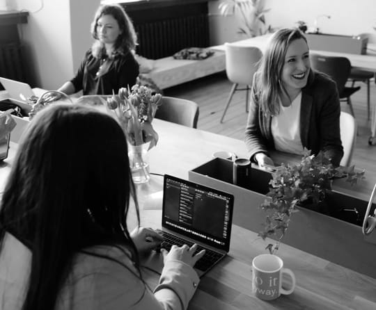 women working in an office